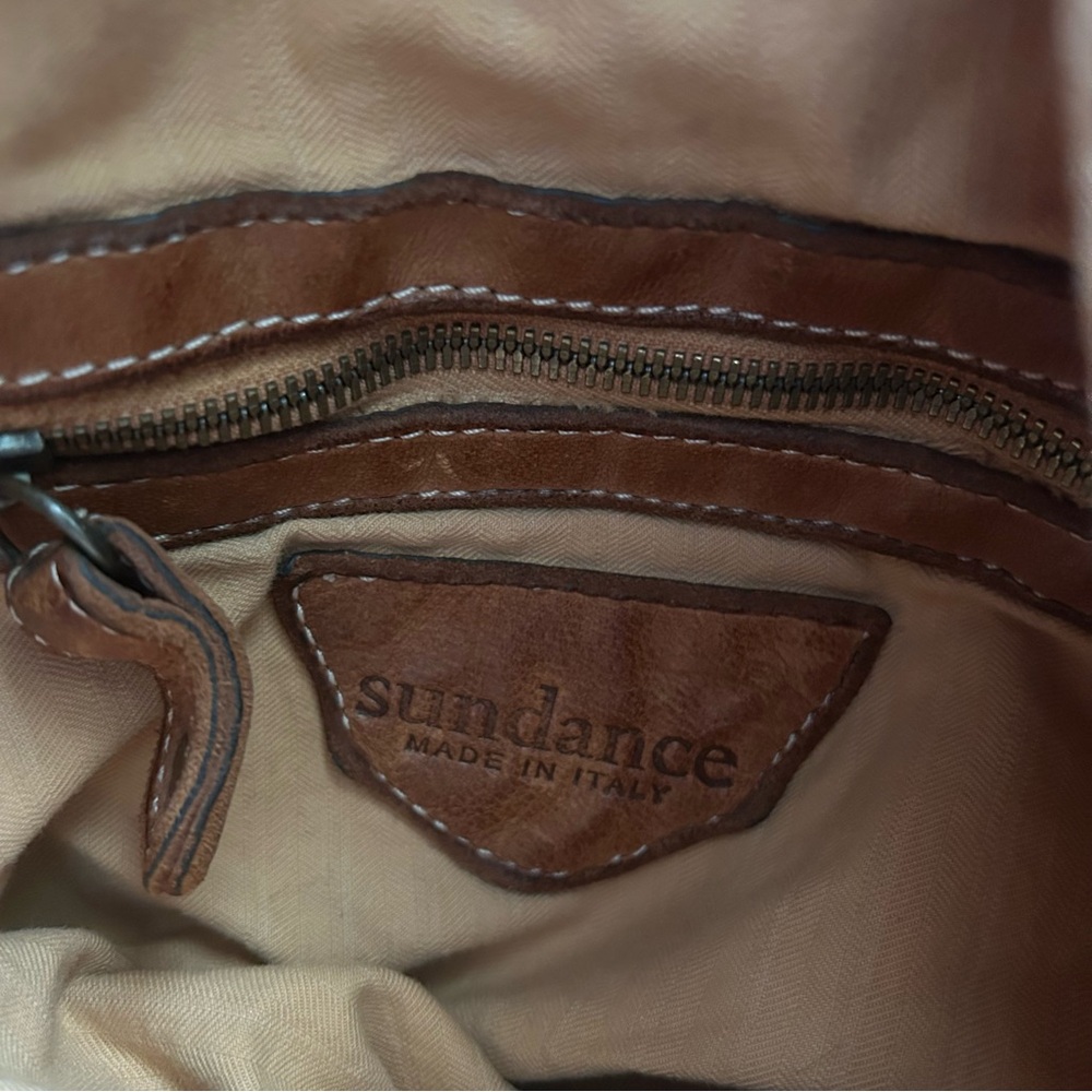 Sundance Hobo Shoulder Bag Brown Woven Leather Bohemian Boho Ital - Picture 14 of 16